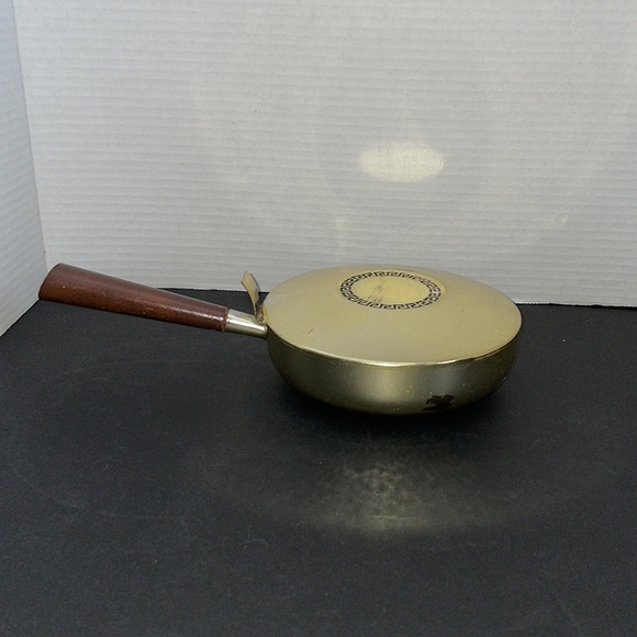 Vintage Brass Ash Pan Silent Buttler Crumb Catcher Canada Wood Handle - Picture 3 of 9